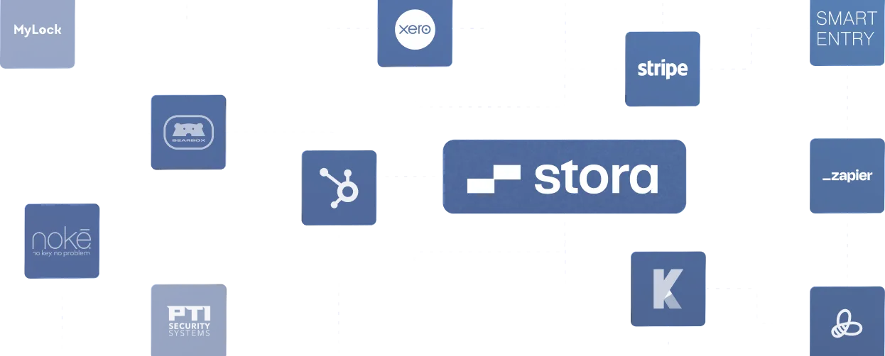 The Stora app marketplace, connecting Stora to accounting, payments, marketing and access-control tools