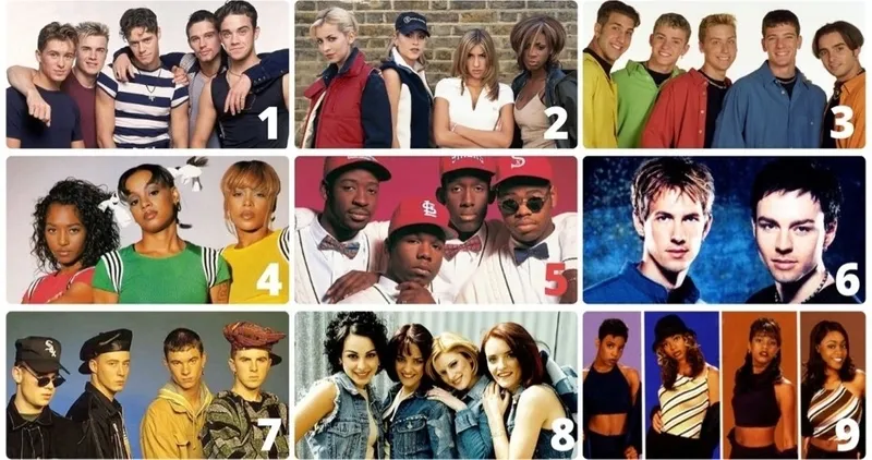 Pub quiz 90s girl and boy bands round