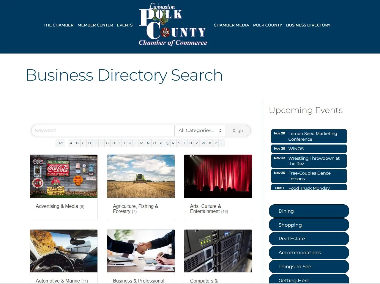 The Polk County Chamber of Commerce business directory