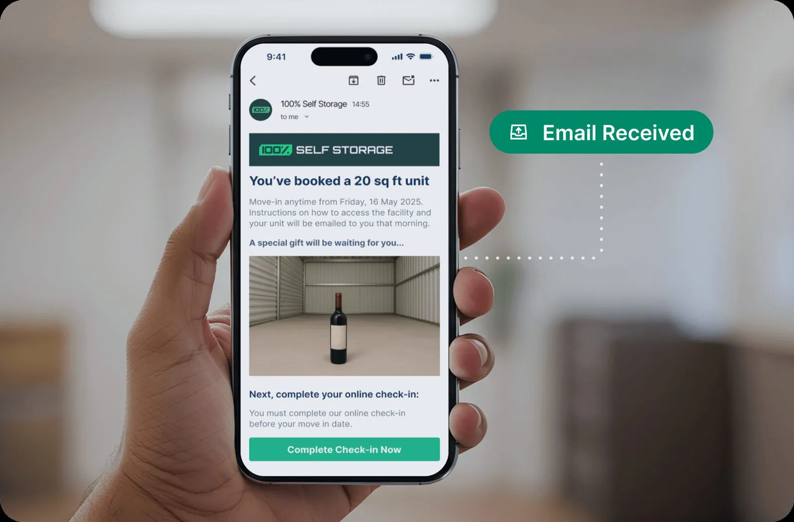 A booking confirmation and online check-in shown on a phone